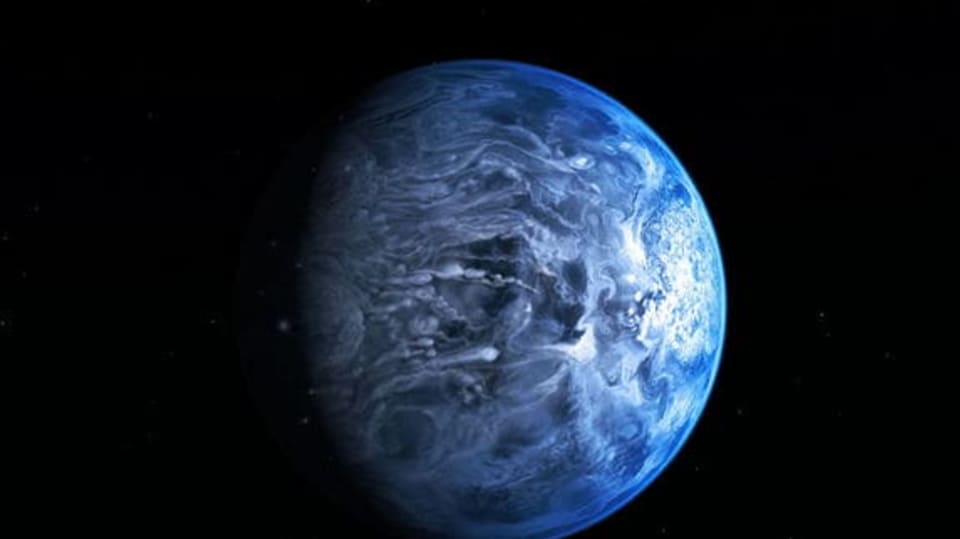 Planeta HD189733b, kde prší sklo